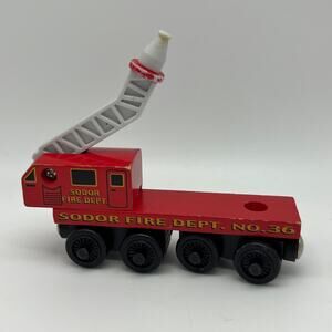 Thomas & Friends Sodor Fire Train Car Wooden Railway Tank Engine 2002 Gullane